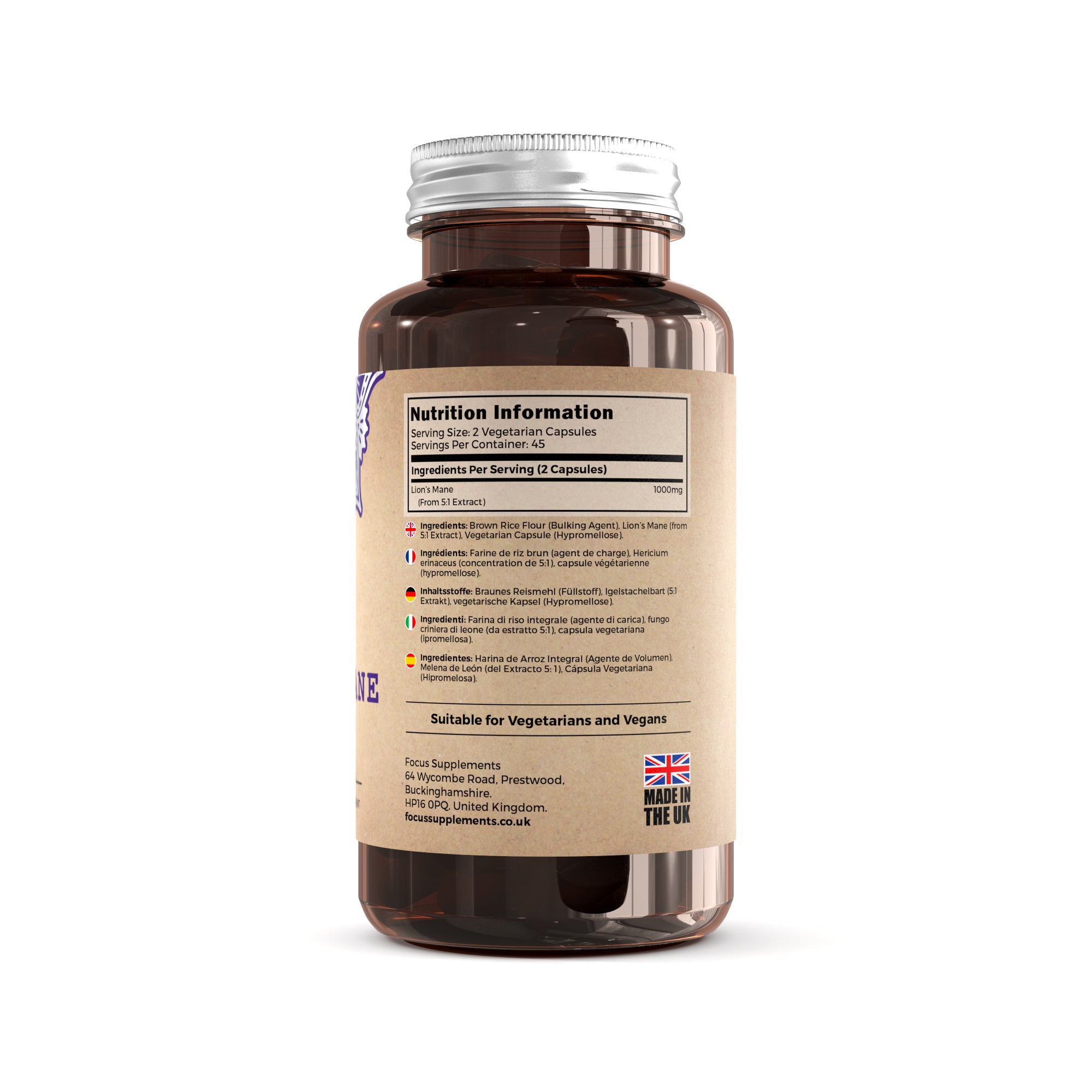 Lion’s Mane 5:1 Extract 1000mg