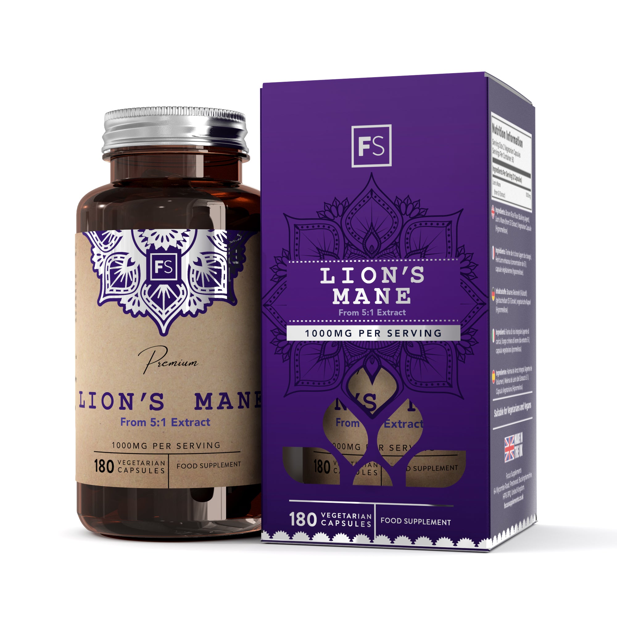 Lion’s Mane 5:1 Extract 1000mg