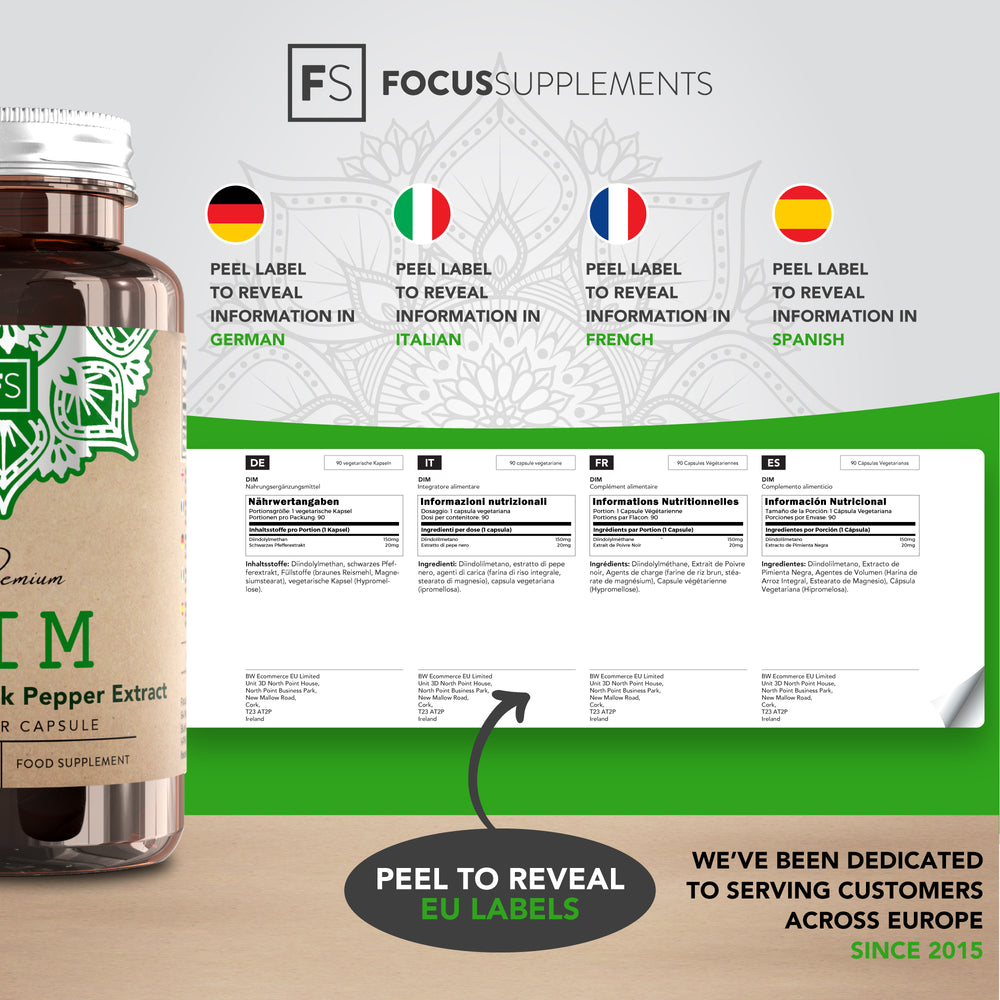 Dim Liquid DIM (Diindolylmethane) with Black Pepper Extract – Focus Supplements