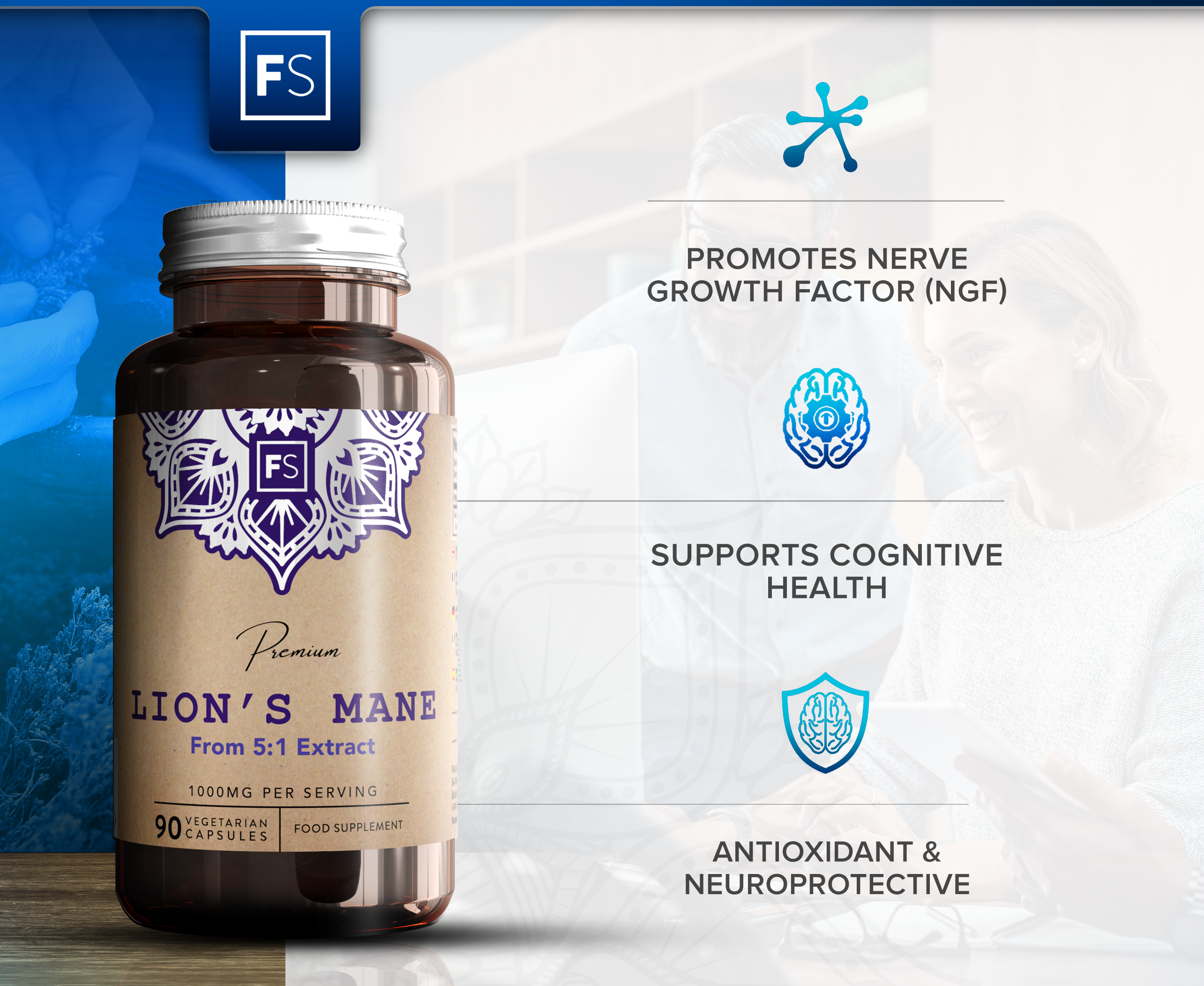 Lion’s Mane 5:1 Extract 1000mg